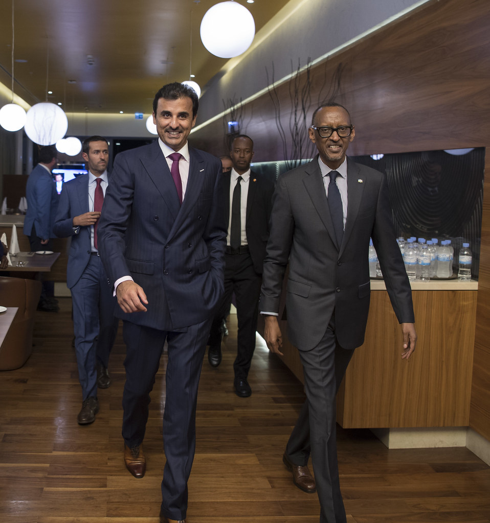 President Paul Kagame yesterday received the Emir of Qatar, His Highness Sheikh Tamim bin Hamad Al Thani 