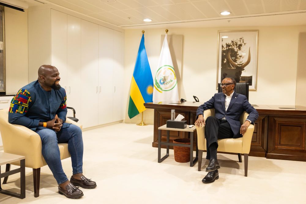 Kagame was given the belt as he received Carlos Takam on the evening of September 28, 2025, shortly after the conclusion of the 2025 UCI Road World Championships hosted in Rwanda.