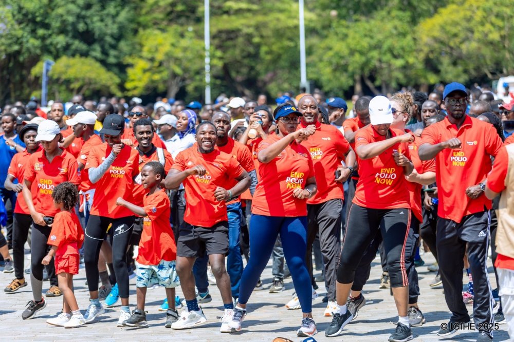 The campaign took place during a community sports event in Kigali, where members of Rotary Clubs in Rwanda walked from BK Arena to the Kigali Convention Centre.