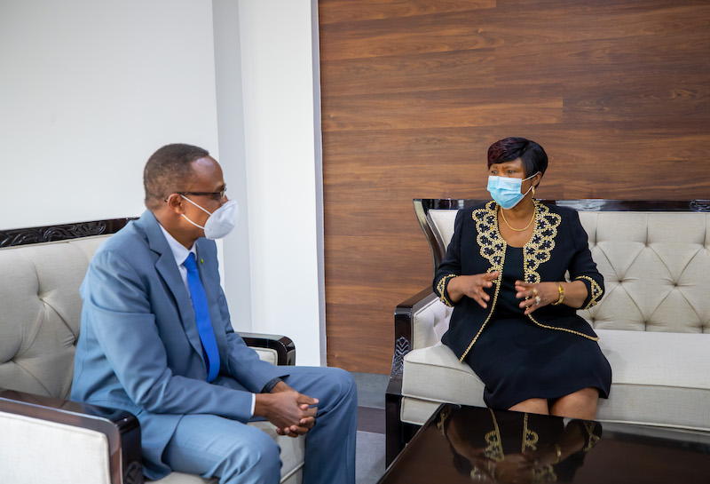 Maj Gen Albert Murasira holding talks with Muchinguri.