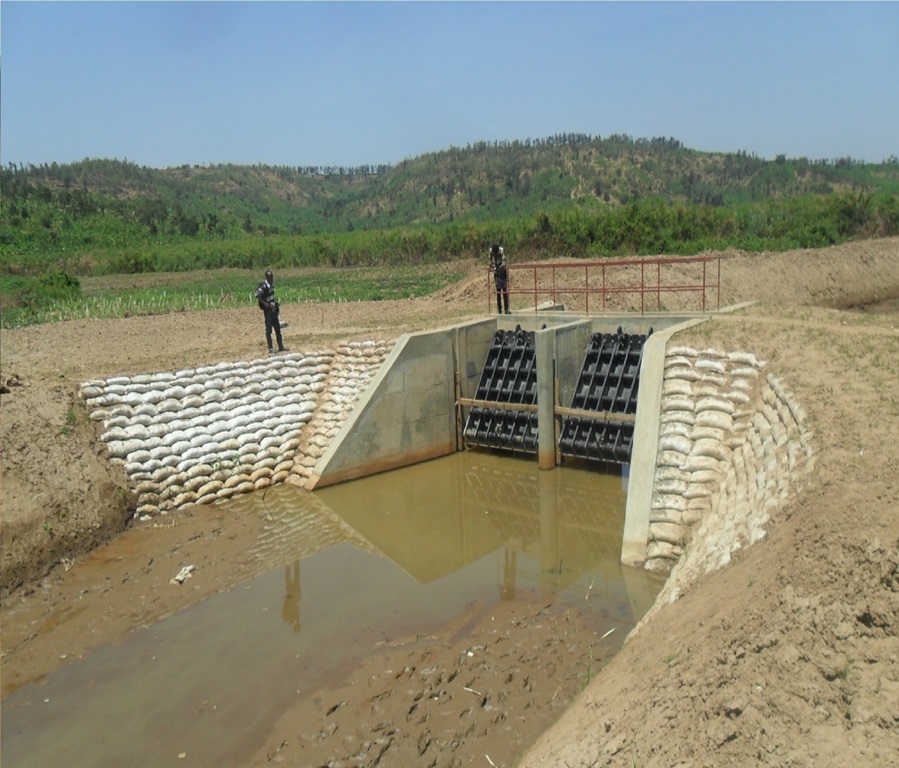 Outlet structure in compartment 6, Mageragere Sector in Nyarugenge District