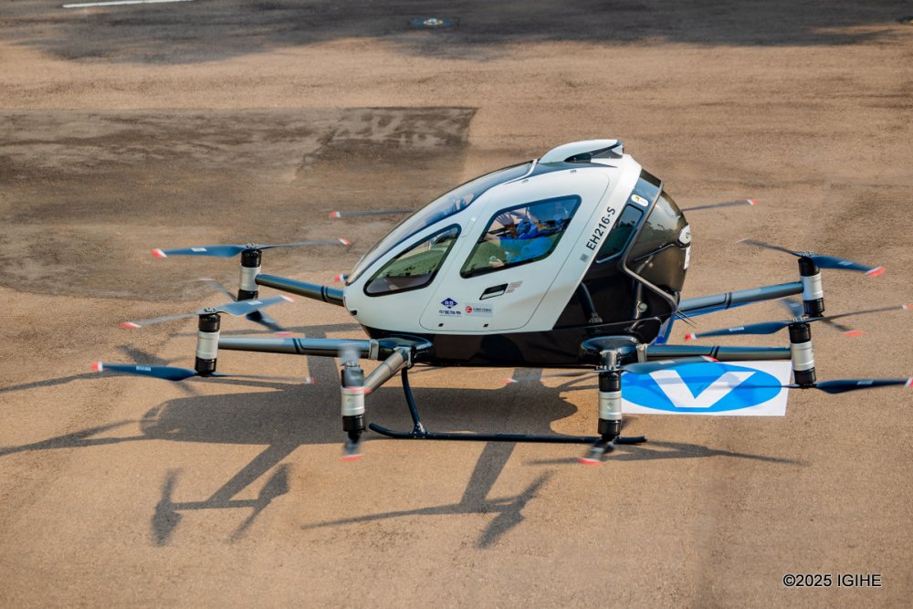 Each drone can carry two passengers and transport over 620 kilograms of cargo.
