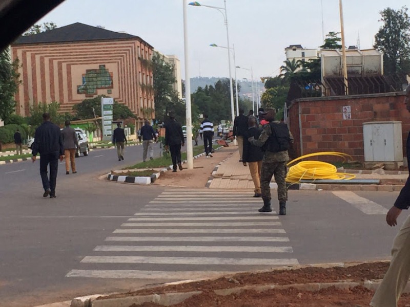 President Kagame walking Kigali on foot