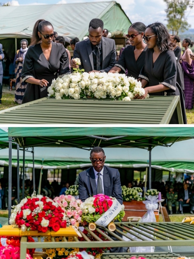 Late Gen (Rtd) Rwigamba’s body was taken to Kanombe Military Cemetery – his final resting place.