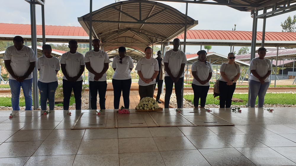Israel Embassy staff paying tribute to Genocide victims. 