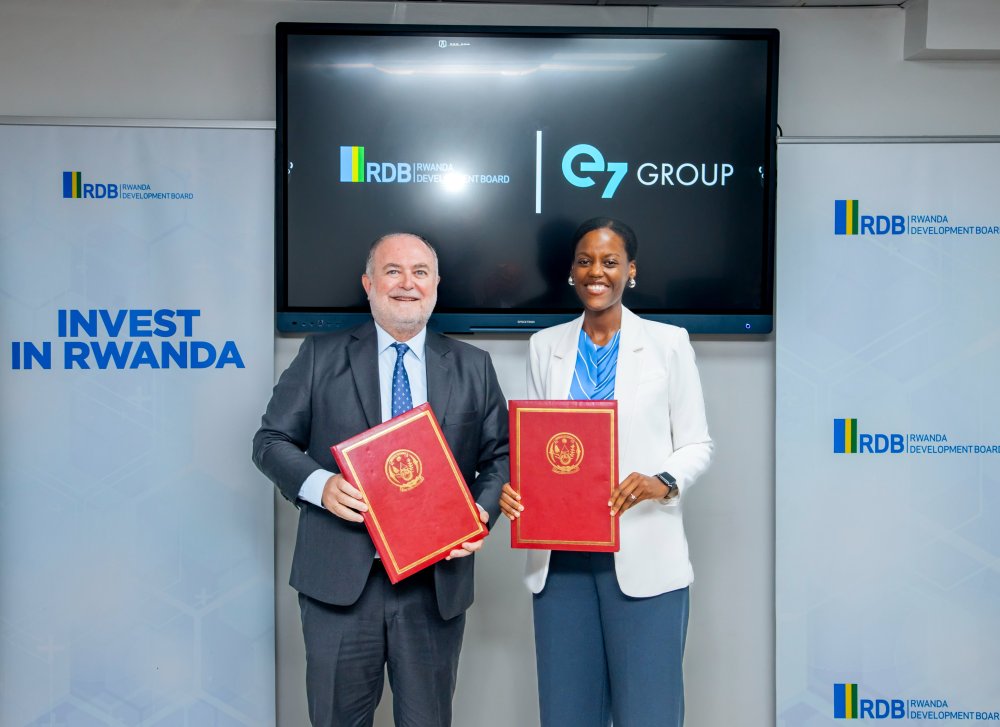 The agreement was signed by Juliana Kangeli Muganza (right), Deputy CEO of the Rwanda Development Board on behalf of Rwanda.