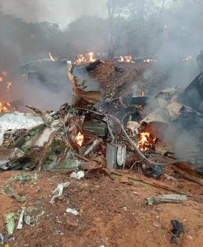 Reports indicate that all the 12 onboard perished in the crash.