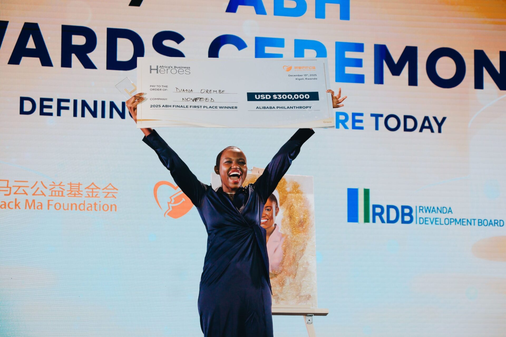 Diana Orembe's NovFeed converts food waste into sustainable fish feed, helping smallholder farmers reduce costs while increasing yields and profitability.