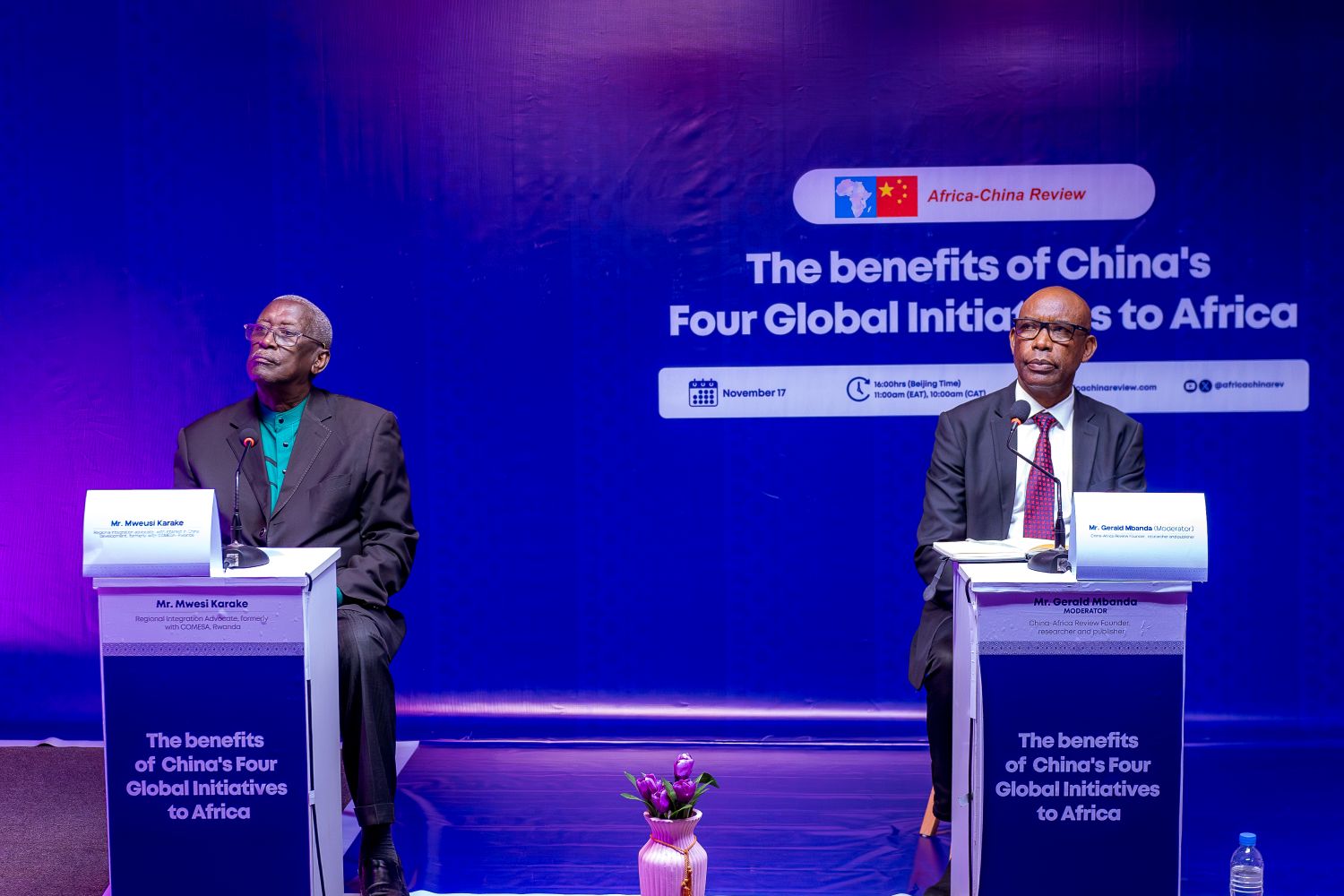 The webinar, organized by Africa-China Review in collaboration with the Chinese Embassy in Rwanda, brought together policymakers, scholars, and experts from both sides to discuss how Africa can leverage China’s Four Global Initiatives; the Global Development Initiative (GDI), Global Security Initiative (GSI), Global Civilization Initiative (GCI), and Global Governance Initiative (GGI).