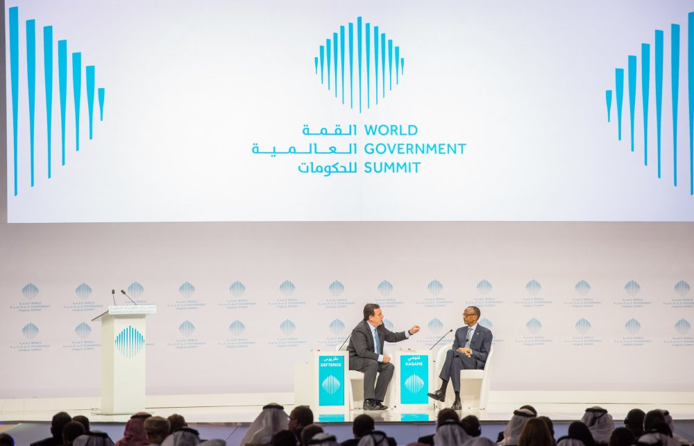 President Kagame attending the ‘World Governments Summit’ in 2016.