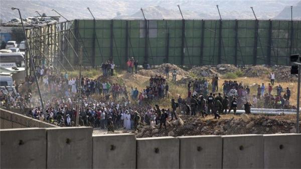 Clashes broke out at the Qalandia checkpoint in the occupied West Bank on Friday