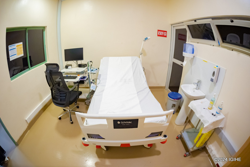 This is one of the rooms equipped with machines used for examining the brain and nerves.