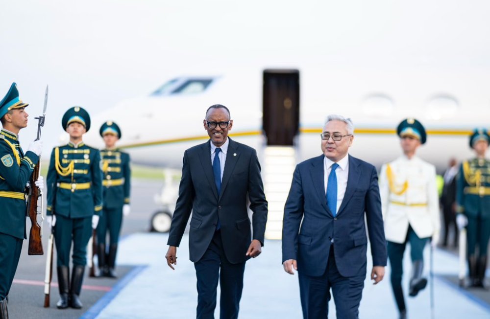 President Paul Kagame arrived in Astana, the capital of Kazakhstan on May 27, 2025, for an official visit.