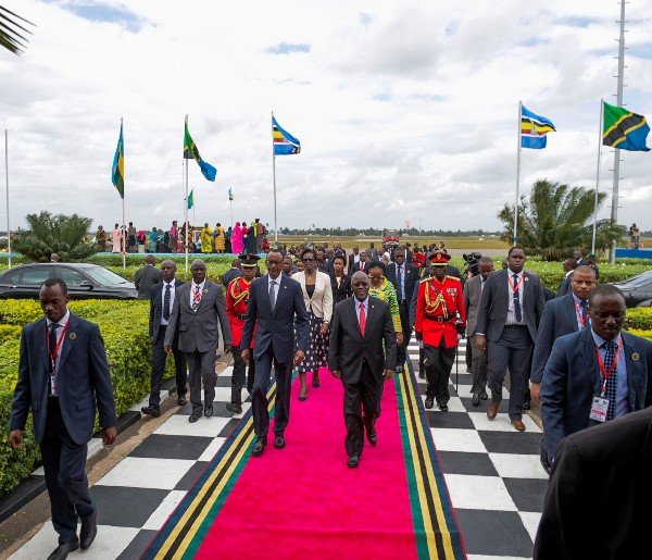 President Paul Kagame during the visit to Tanzania on Friday 