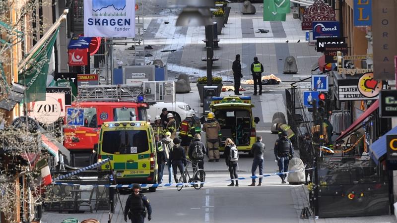 The truck was driven along Drottninggatan before ramming into a department store