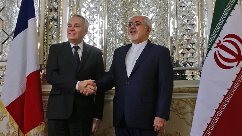 Zarif addressed reporters alongside his visiting French counterpart, Jean-Marc Ayrault