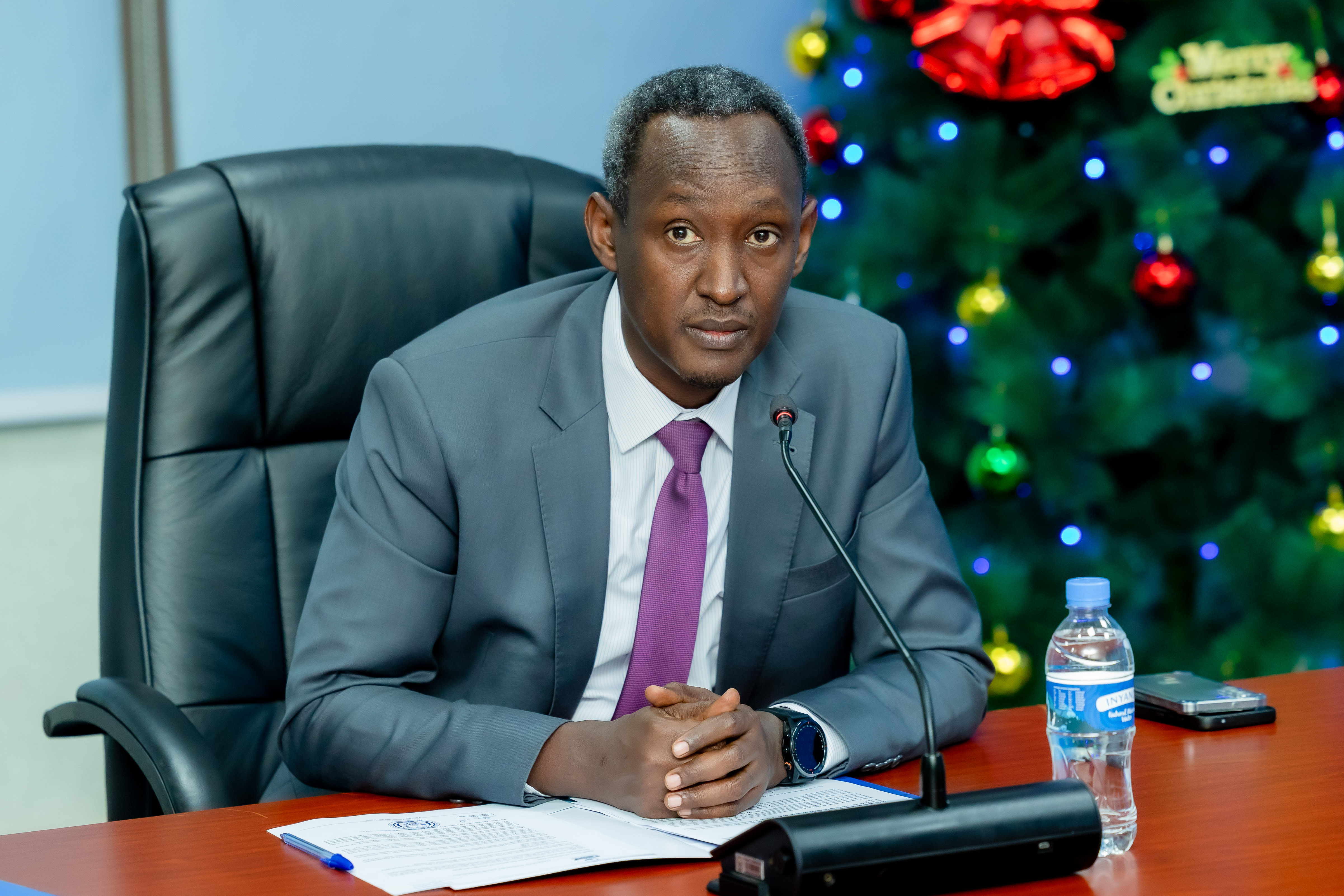 NISR Director General Ivan Murenzi addressed the press in Kigali on Tuesday, December 16, 2025.
