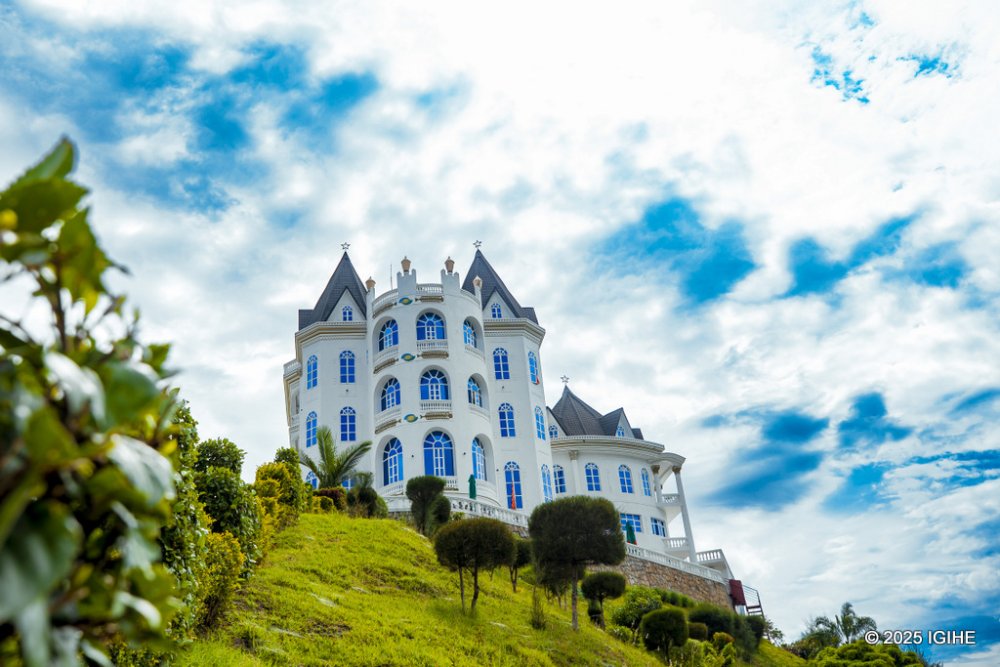The entrance to Château le Marara offers a glimpse of its distinctive charm.