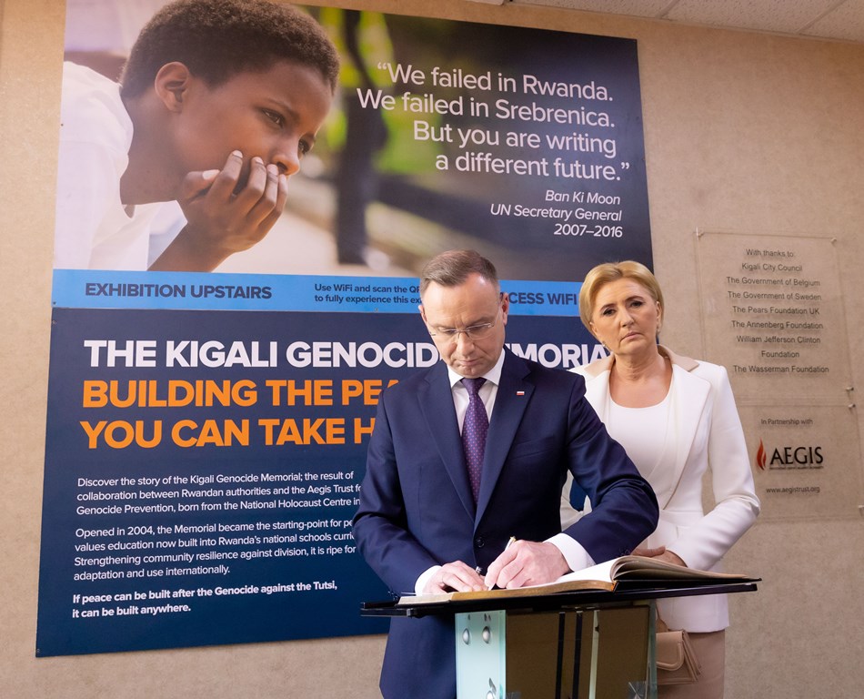 In the memorial's guest book, he expressed profound sorrow for the events that unfolded in Rwanda in 1994.