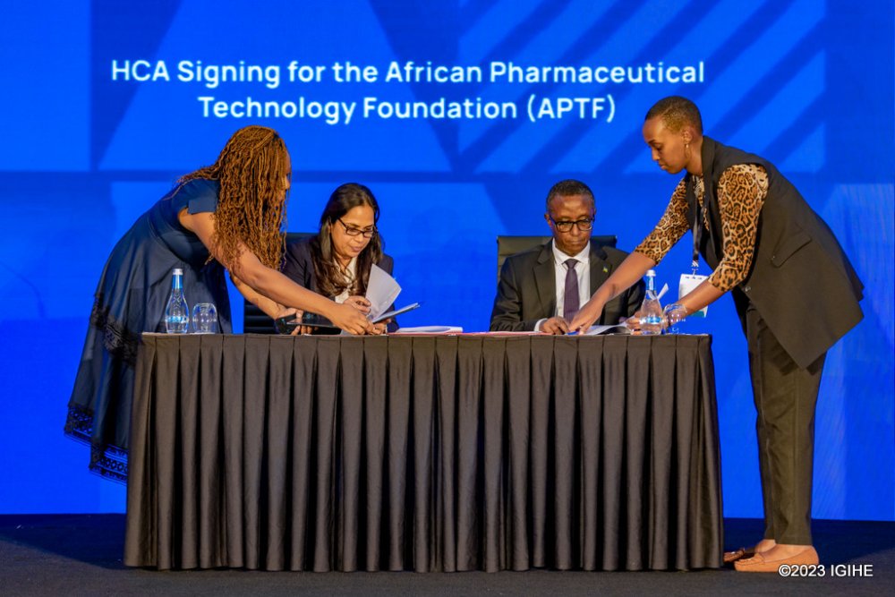 The agreement was signed ahead of the launch of vaccine manufacturing facility in Kigali. 