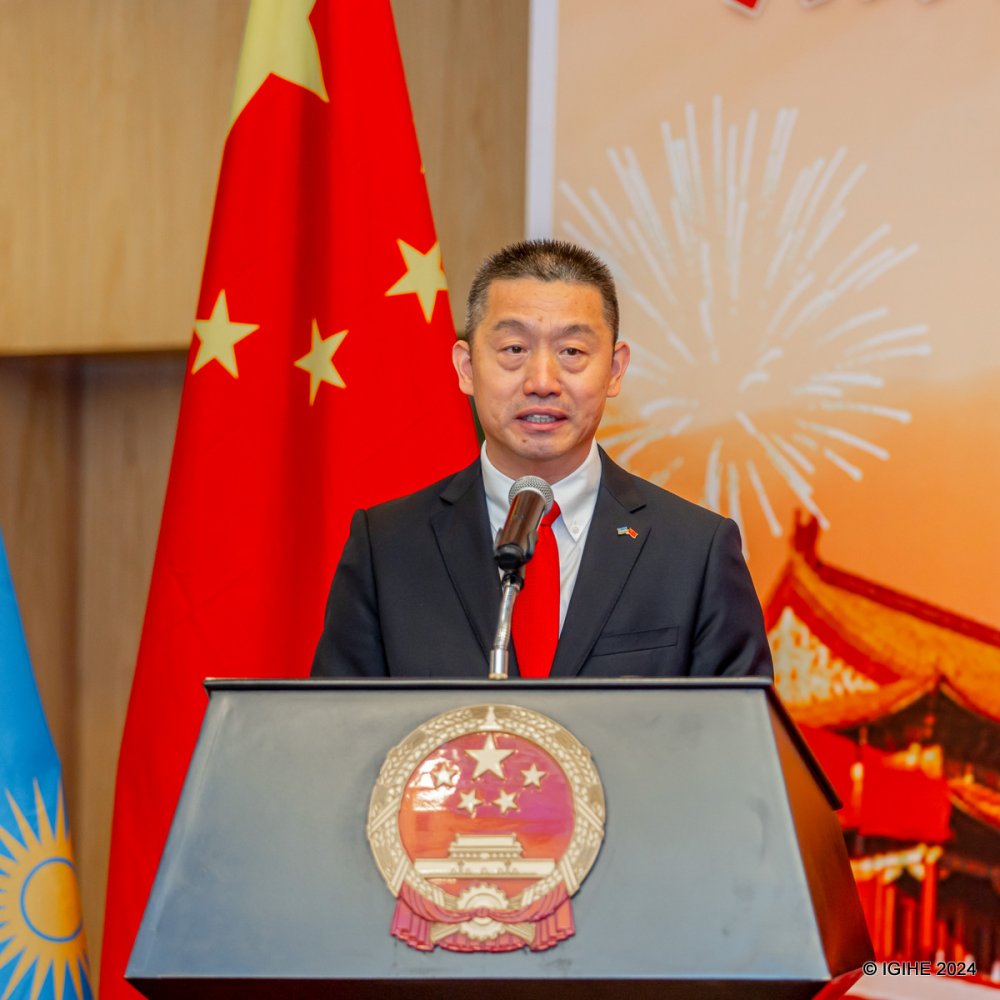 In his keynote address, China's Ambassador to Rwanda, Amb. Wang Xuekun, reaffirmed the PLA's dedication to world peace and stability. 