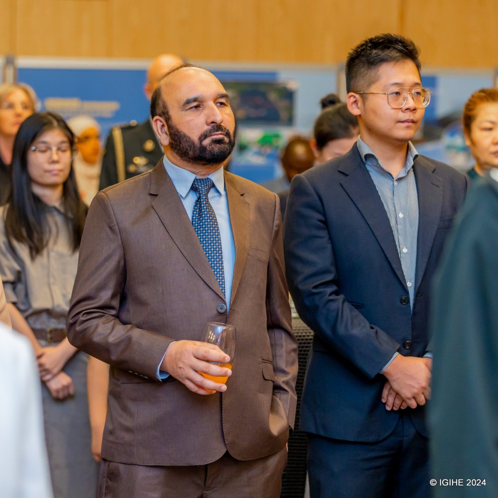 The Ambassador of Pakistan to Rwanda, Naeem Khan (left) was among members of the diplomatic corps who graced the event. 
