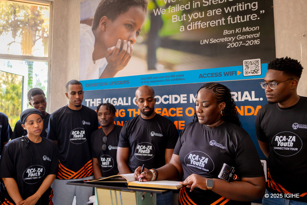 Following the memorial visit, the youth group leader stressed the importance of preventing a repeat of such atrocities.