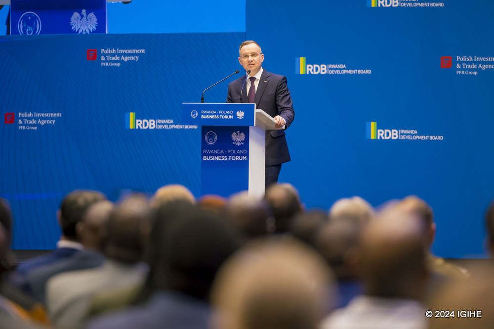 Polish President Andrzej Duda remarked on the consideration of Rwandan investments by Polish companies, citing the appeal of the local market's security and stability.