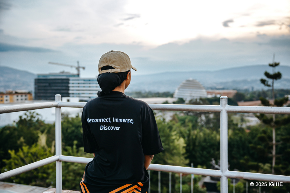 Murekatete Husna as she took in the view of Kigali city.