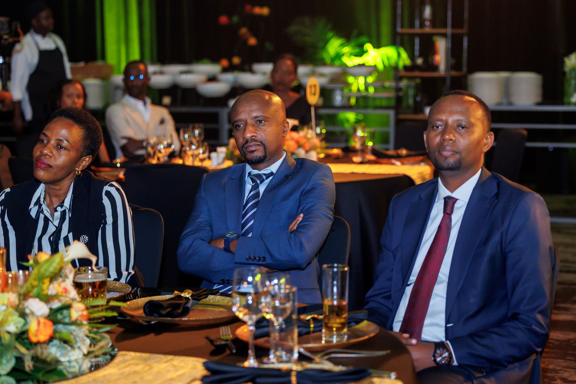 The CEO of the Rwanda Stock Exchange (RSE), Pierre-Célestin Rwabukumba (center), also attended the event.