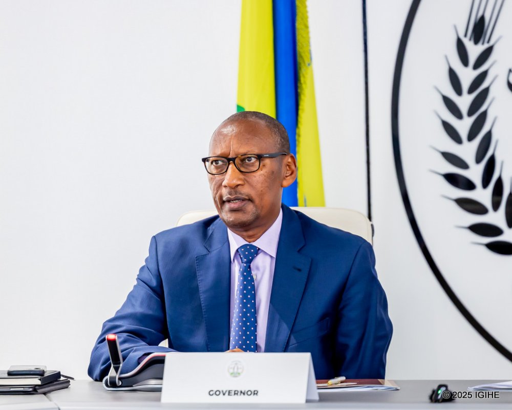 BNR Governor and Chairperson of the Monetary Policy Committee (MPC), John Rwangombwa, addresses a press conference in Kigali on Thursday, February 13, 2025.
