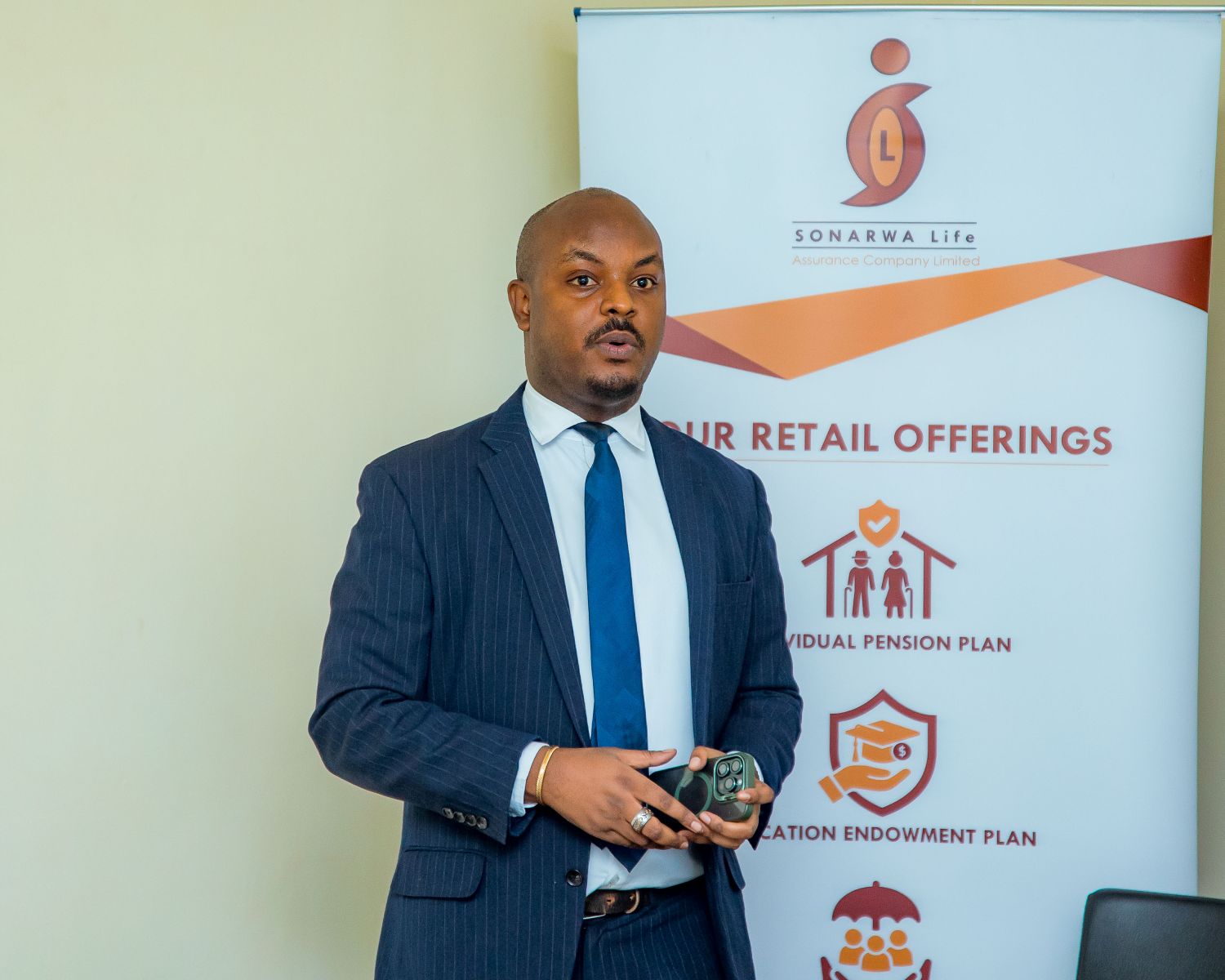 Maurice Ntagungira, the Marketing and Communications Manager at SONARWA Life, served as the Master of Ceremony at the event.