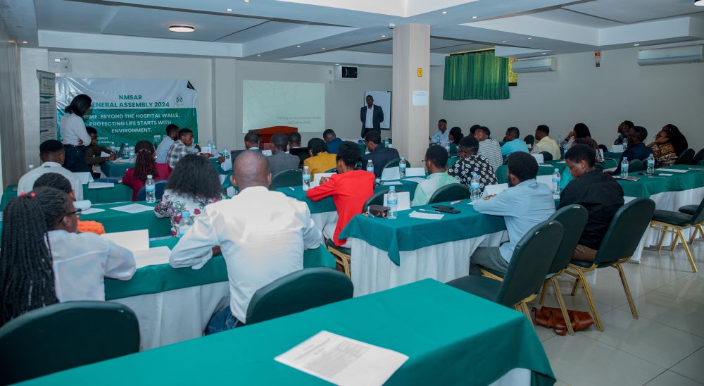 Participants of the training session following a presentation. 
