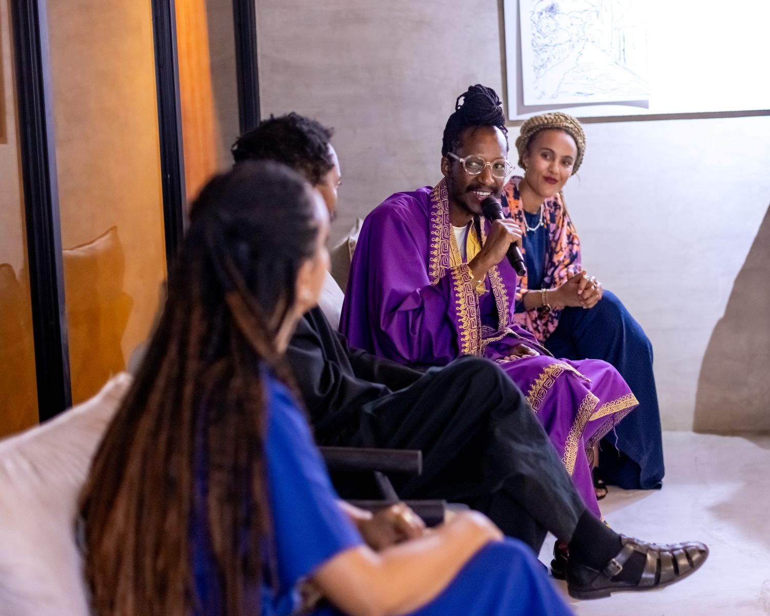Some of the artists who attended the launch participated in a panel discussion.
