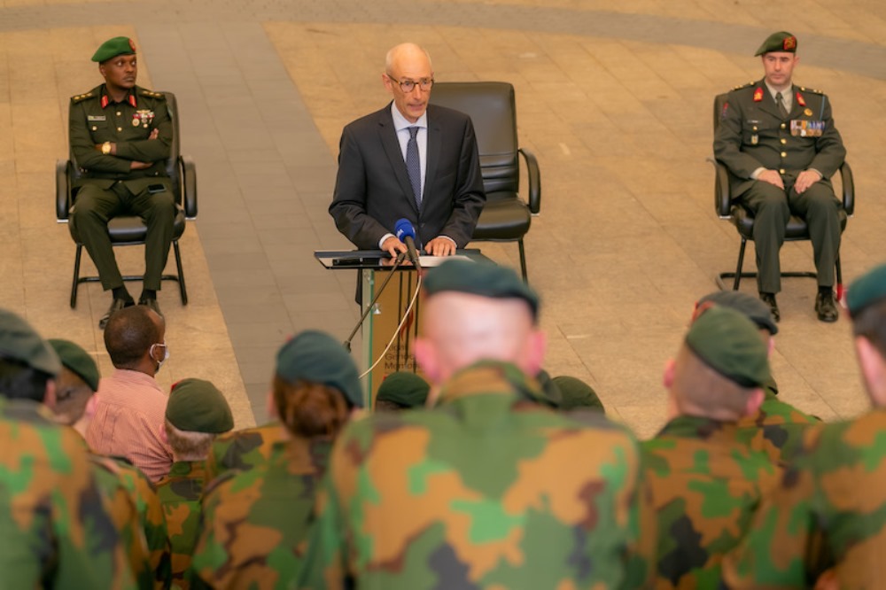 The Royal Netherlands Ambassador to Rwanda, Matthijs Wolters thanked RDF for offering the opportunity for their contingent to train in Rwanda to build their skills and maintain their preparedness.