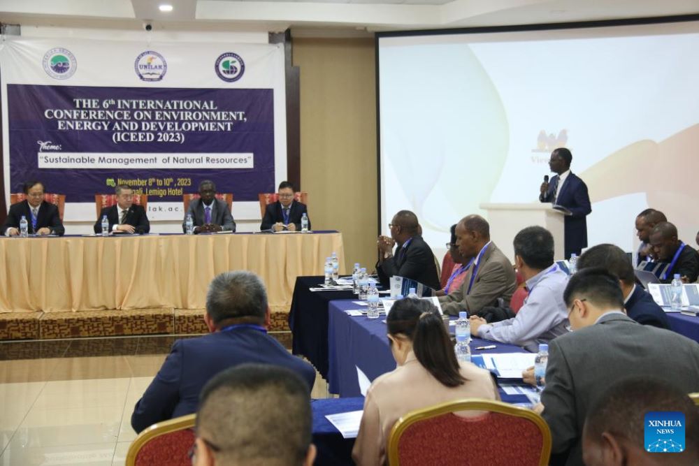 The sixth International Conference on Environment, Energy and Development is held in Kigali, Rwanda, on Nov. 8, 2023. (Photo by Huang Wanqing/Xinhua)