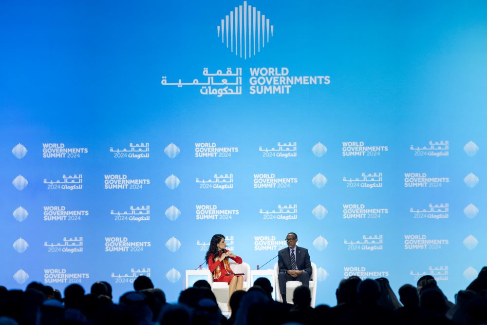 The conversation with President Paul Kagame was moderated by CNN’s News Anchor and Correspondent, Eleni Giokos.
