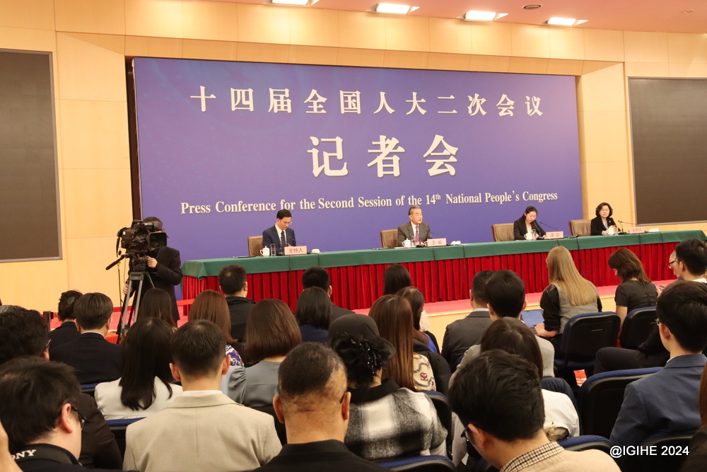 Members of the press attending the press conference in Beijing on Thursday March 7, 2024.