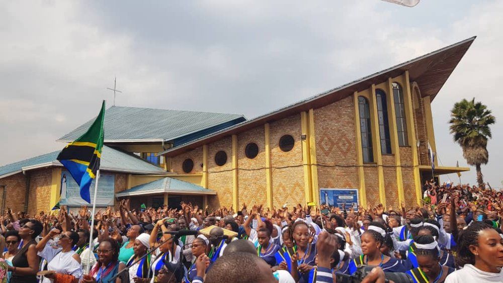 Thousands believers turn up at Kibeho Holy Land on Assumption Day. 