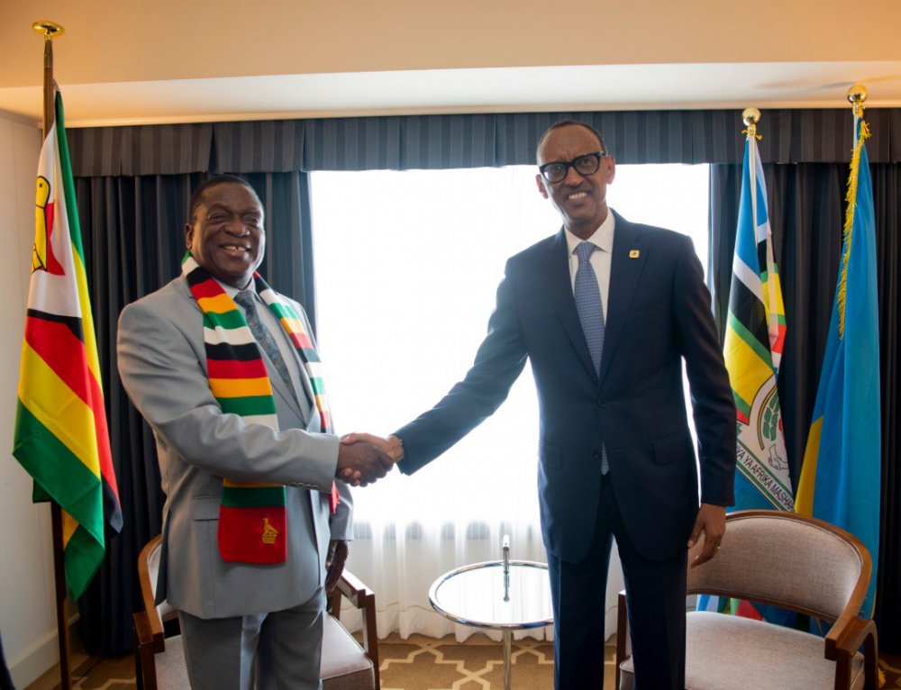 President Kagame has held a talk with Emmerson Mnangagwa of Zimbabwe.