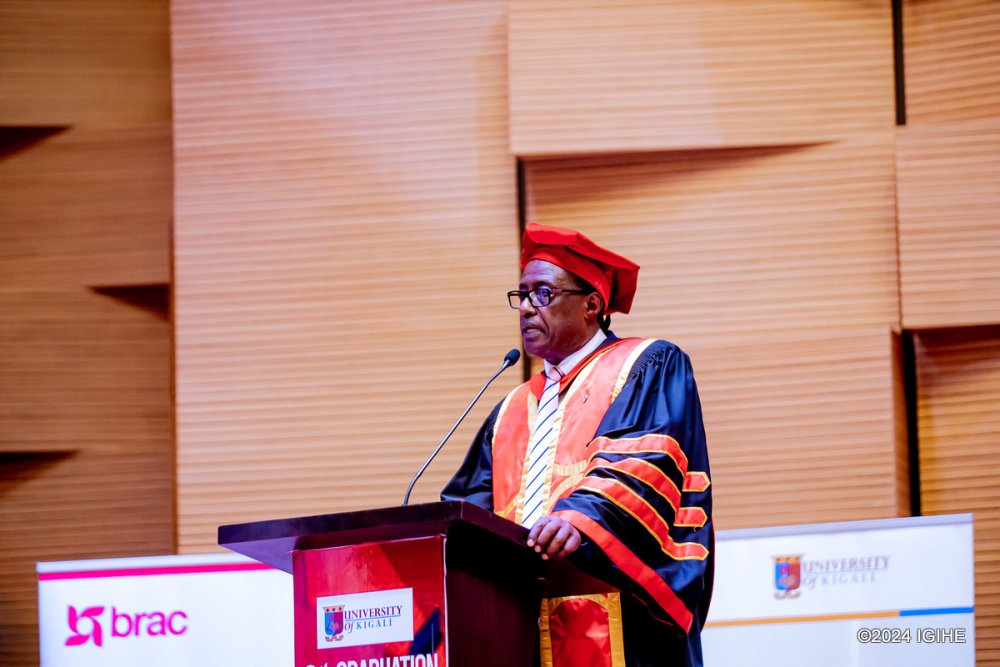 One of the founders of the University of Kigali, Prof. Nshuti Manasseh, told the graduates that learning is continuous.
