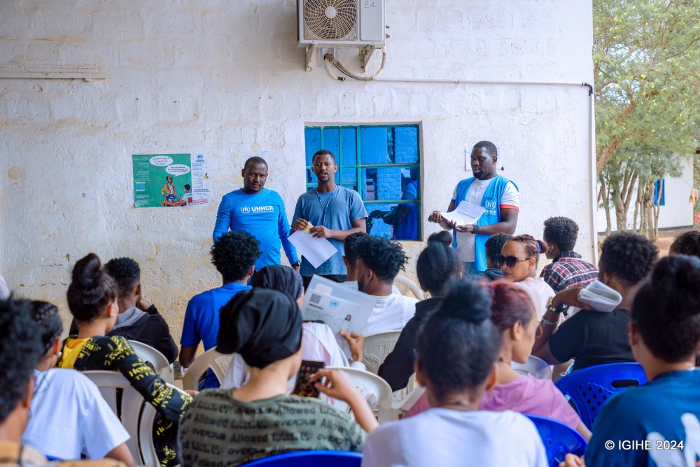 When the refugees arrive in Rwanda, they are first informed about the laws governing the country and other basics.