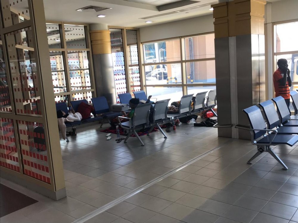 They spend their days and sleep at the airport and were given explicit instructions not to move out.