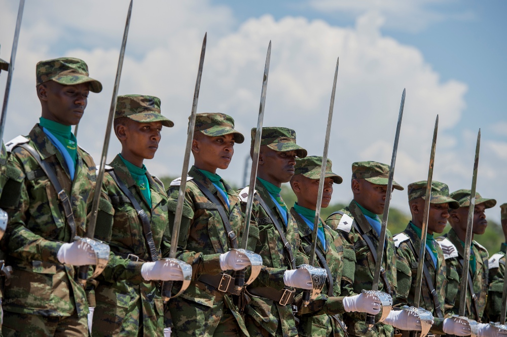 Ladies were among recently commissioned officers who completed one year cadet training at Rwanda Military Academy. 