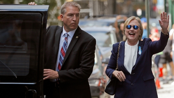 Clinton cancelled her campaign trip to California because of the diagnosis
