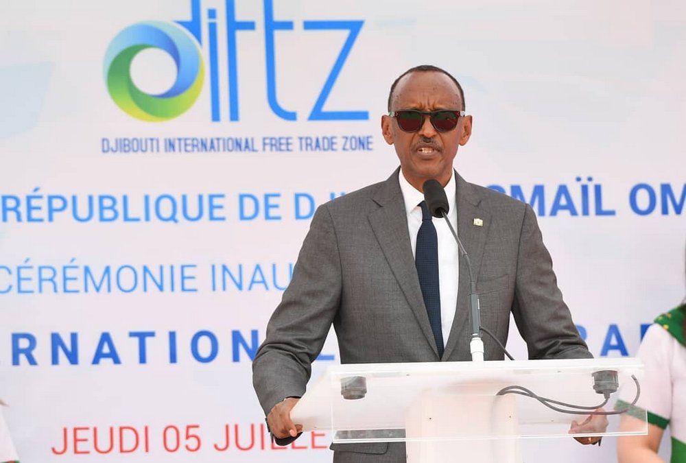 Kagame speaks at the inauguration of Djibouti International Free Trade Zone