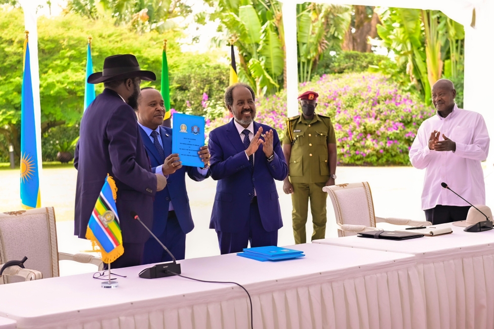 The signing ceremony, attended by Uganda's President Yoweri Kaguta Museveni, witnessed the formalization of Somalia's entry into the seven-member EAC.