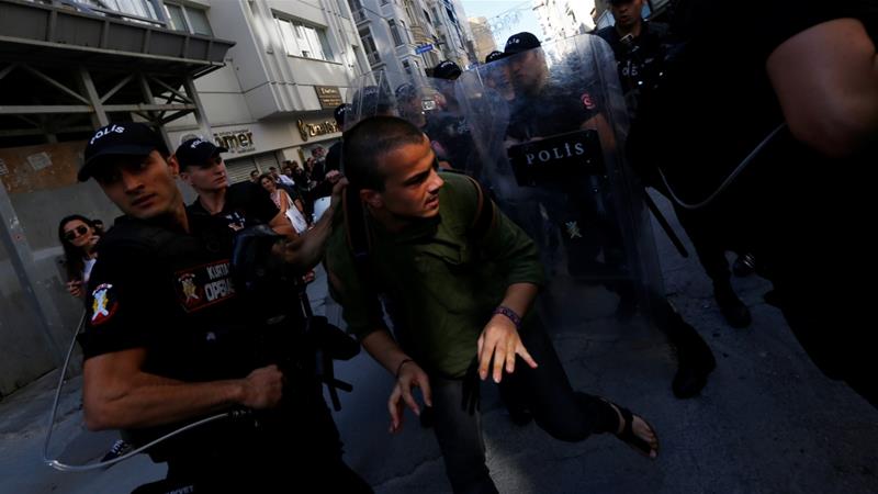 The parade has been banned for three years in a row by Istanbul authorities