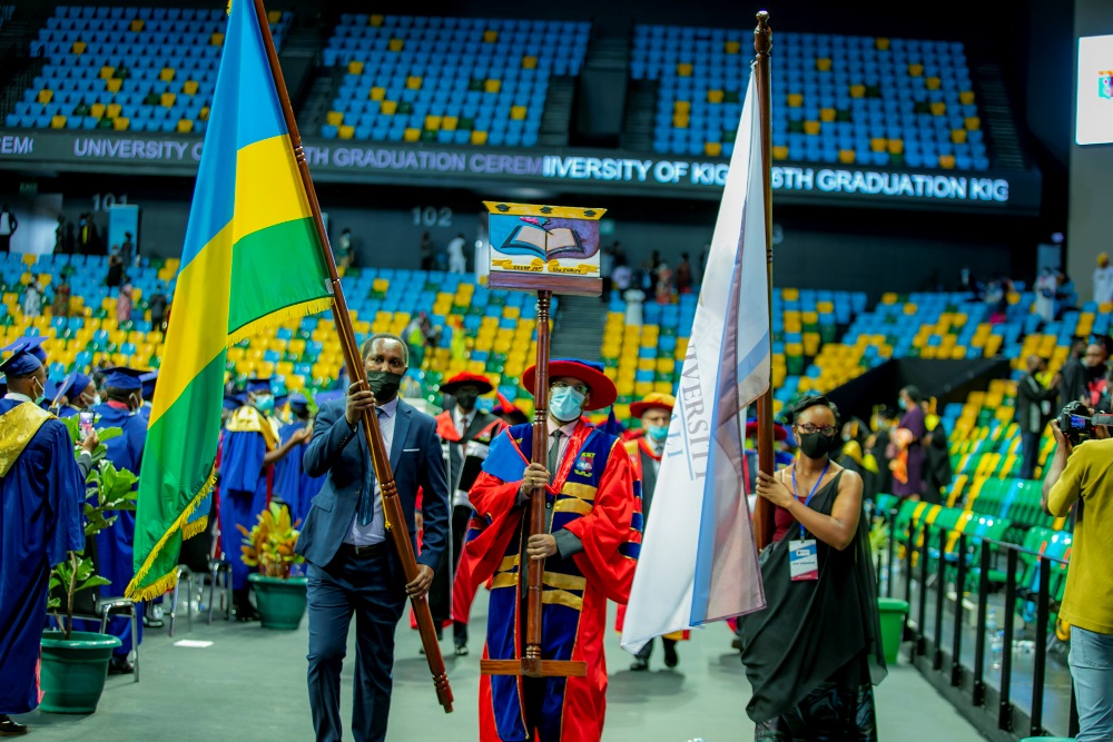 The ceremony, which took place at Kigali Arena in Gasabo District  started with an academic procession. 