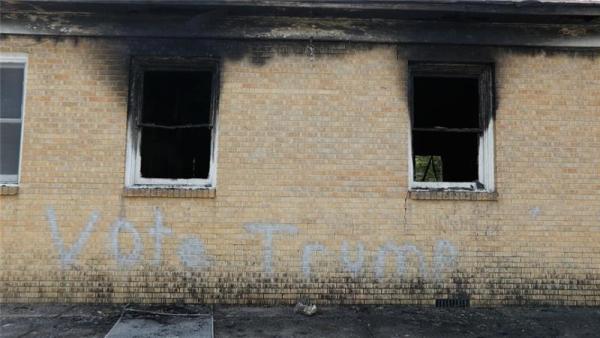Authorities said the church had been heavily damaged by the fire